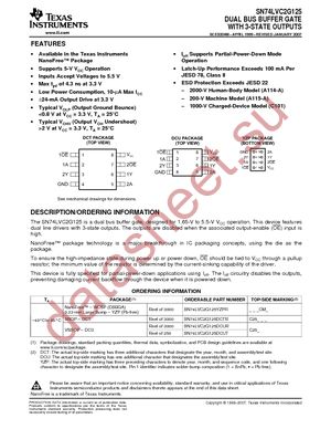 SN74LVC2G125YEAR datasheet  